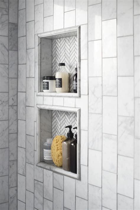 Shower Niche Tile Trim Ideas Modern Shower Niche And Trim How To