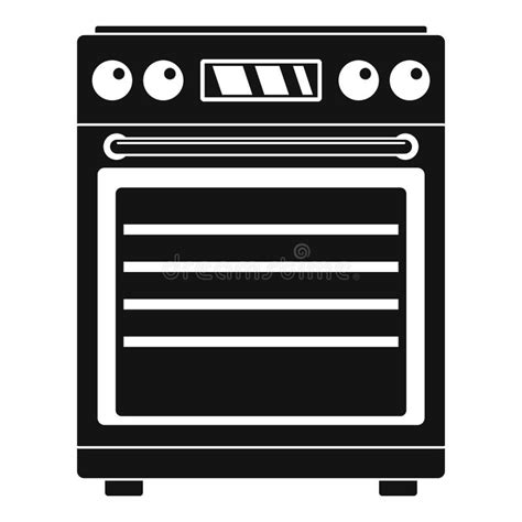 Gas Cooker Icon Outline Style Stock Vector Illustration Of Food