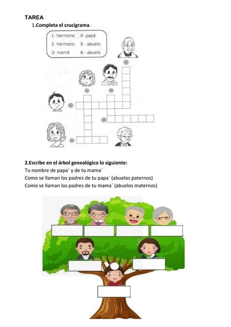 Tarea De Arbol Genealogico Para Primer Grado Pdf