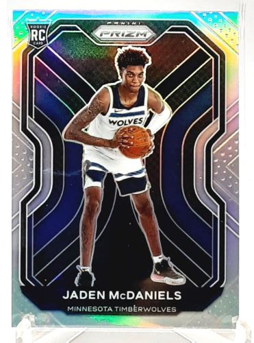 Panini Prizm Jaden Mcdaniels Rookie Rc Silver Prizm Ebay