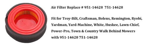 Amazon BAIYISI 951 14628 Air Filter For MTD Troy Bilt 5T65RU