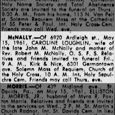 Obituary for CAROLINE McNALLY - Newspapers.com™