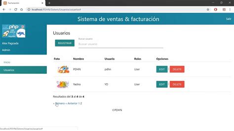 Sistema De Facturaci N En Php Mvc Interfaz Registros De Usuarios Youtube
