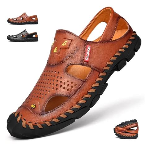 Zapatos De Piel Aut Ntica Para Hombre Sandalias Duraderas Hechas A Mano