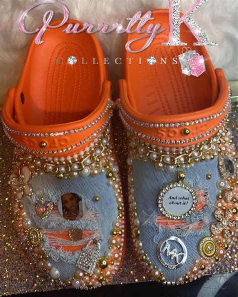 Custom Denim Crocs Are Everything Bling Crocs Boujee Babe Crocs