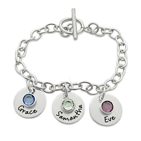 Personalized Charm Bracelet Personalized Jewelry Engraved