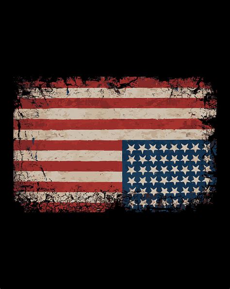 American Flag Distress Upside Down United States Usa Digital Art By