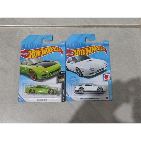 Jual Hot Wheels Mazda RX Hijau Dan Mazda Savanna RX Shopee Indonesia