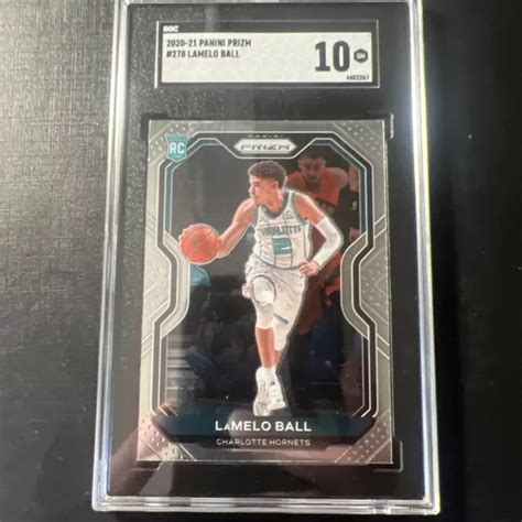 2020 PANINI PRIZM LaMelo Ball Recrue RC 278 SGC 10 GEMMES COMME NEUF