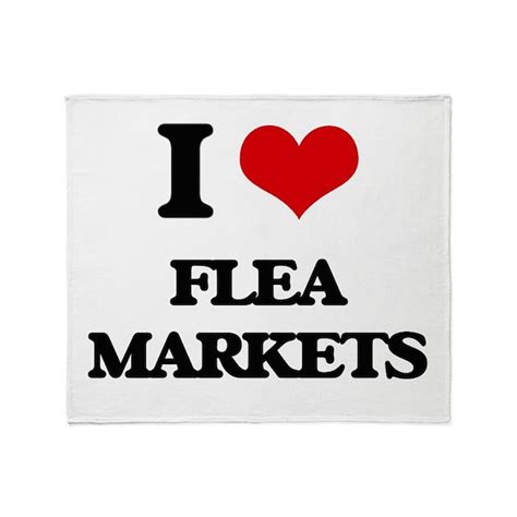 I Love Flea Markets Throw Blanket By Admincp10501932