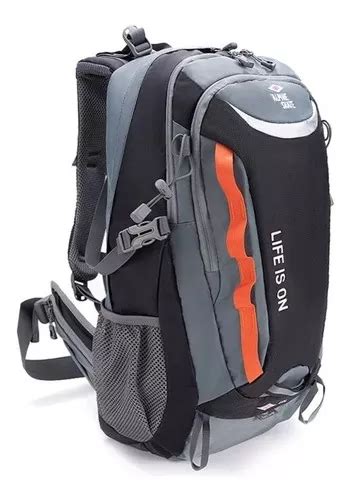 Mochila Trekking Alpine Skate Monta A Resistente Litros Color Gris