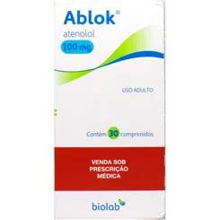 Para Que Serve O Ablok - ABLOK 100 MG C/30 COMPRIMIDOS - BIOLAB SANUS FARMACE