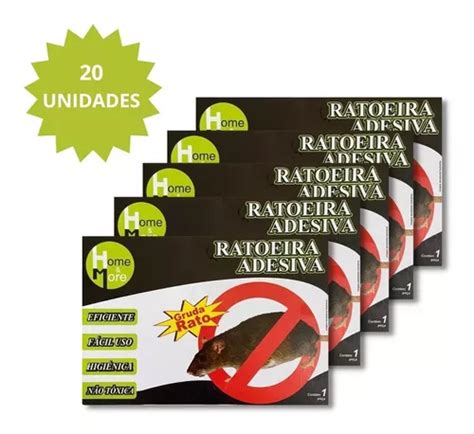 Kit Unidades Super Ratoeira Adesiva Cola Pega Rato Pragas Frete Gr Tis