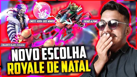 FREE FIRE AO VIVO NOVO ESCOLHA ROYALE DE NATAL DONO DA GARENA