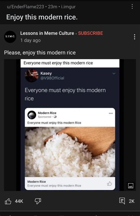 Enjoy this rice : r/RICE