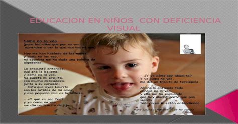 Educacion en personas con discapacidad visual - [PPTX Powerpoint]