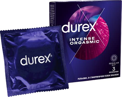 Презервативы латексные с силиконовой смазкой Durex Intense Orgasmic ...