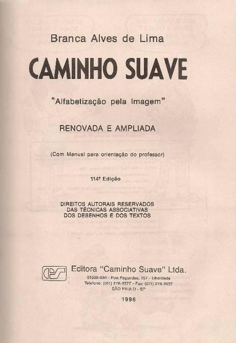 Cartilha Caminho Suave PNLD 1996 114 a edição Capa e Folha de