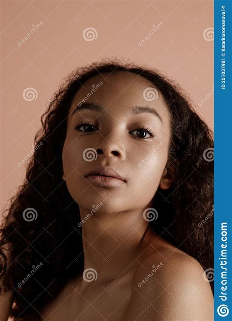 Close Up Portrait Of Sensual Young Female Clean Skin Healthy Care Portrait Of Beautiful