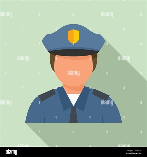 City Policeman Icon Flat Style Stock Vector Image And Art Alamy