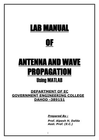 Antenna Wave Lab Manual PDF