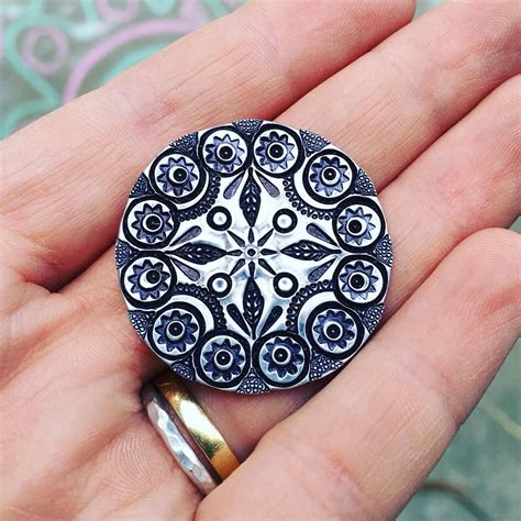 Hand stamped mandala. New Stamped Metal Jewelry. The Leaf/Feather ...