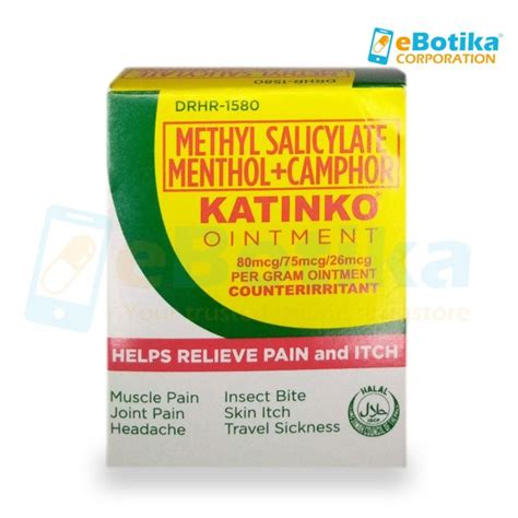 Katinko Ointment Methyl Salicylate Camphor Menthol G Lazada Ph