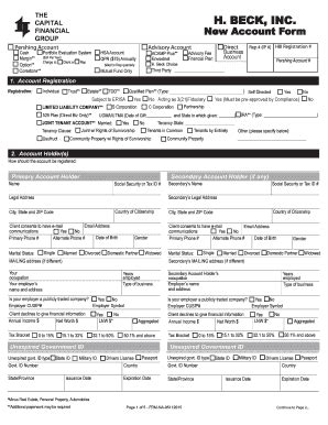 Fillable Online New Account Form User Id And Electronic Delivery