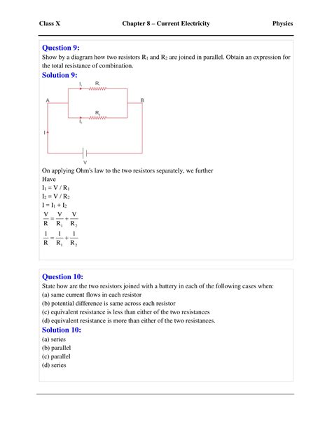 Selina Solutions Class 10 Concise Physics Chapter 8 Current Electricity