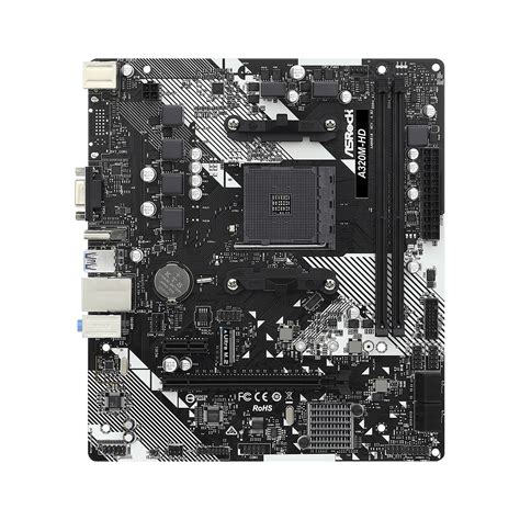 Placa Mãe ASRock A320M HD R4 0 Chipset A320 AMD AM4 mATX DDR4