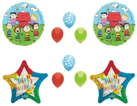 Happy Birthday Peanuts Snoopy And Charlie Brown Party Balloon Decorations