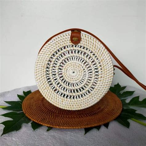 Original Bali Rattan Bags Round Design Shopee Philippines