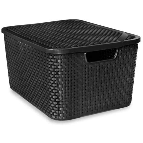 Caixa Cesto Organizador Arqplast Rattan Preto 7 Litros Shopee Brasil