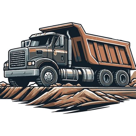 Premium Vector Dump Truck Vector Illustration