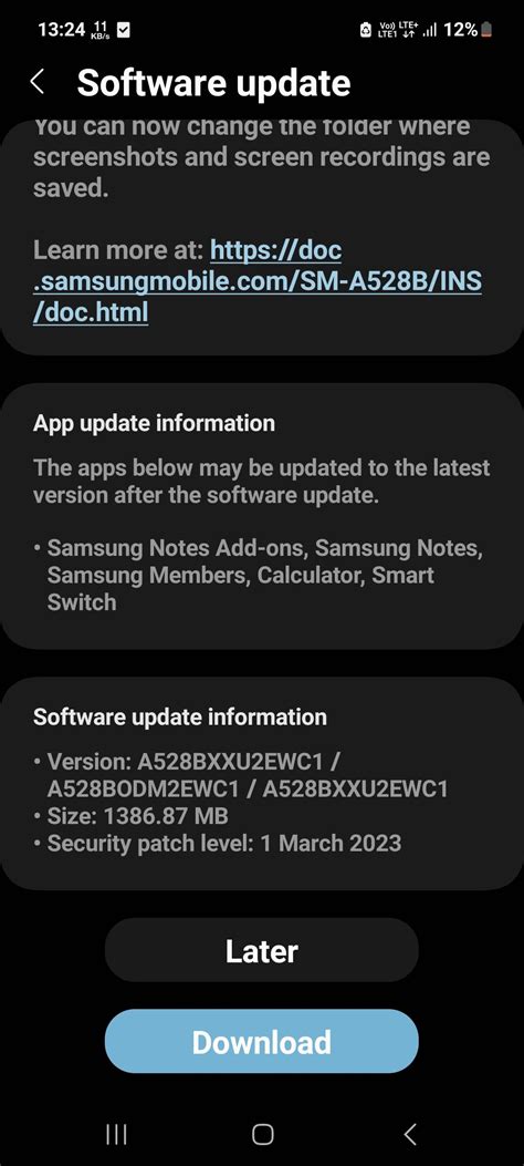 how to update software in samsung phone