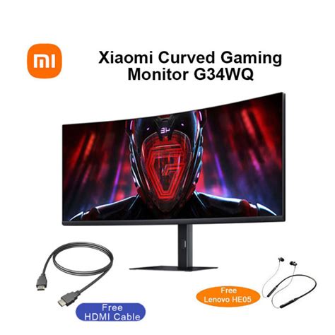 Global Version Xiaomi Redmi G34 WQi 34 Inch Curved Gaming Monitor 1ms