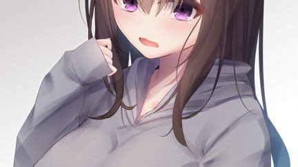 Nipple Bulge Brunette Ramchipixiv Anime Anime Girls Digital Art