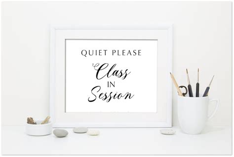 Quiet Please Class in Session Printable Home Office or School - Etsy