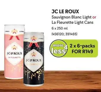 Jc Le Roux Sauvignon Blanc Light Or La Fleurette Light Cans Offer At Makro