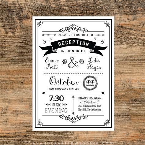 Reception Only Wedding Invitations