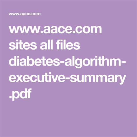 Aace Diabetes Algorithm Pdf DiabetesWalls