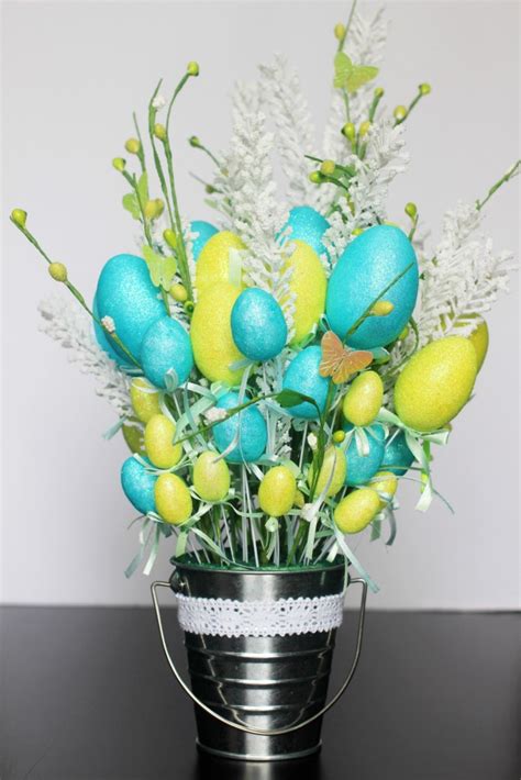 Easy Easter Egg Flower Arrangement - Frugal Mom Eh!