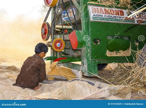 Elevator Of An Old Threshing Machine Royalty-Free Stock Photography