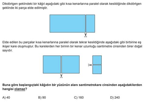 Dikdörtgen şeklindeki bir kâğıt aşağıdaki gibi kısa kenarlarına