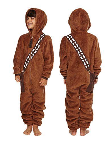 Star Wars Onesie Kids Chewbacca Hooded Jumpsuit Brown Medium Age 7