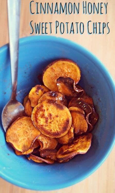 Sweet And Savory Baked Sweet Potato Chips Cinnamon Honey Sea Salt