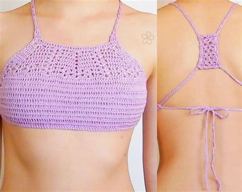 Boho Bralette Bikini Top Crochet Pattern The Alondra Etsy