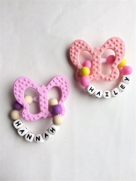 Butterfly Teething Ring Personalized Teether Silicone Baby