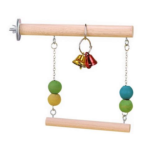 Finches Canary Budgies Cage Perch Stand Swing Parrot Swing Hanging Toy