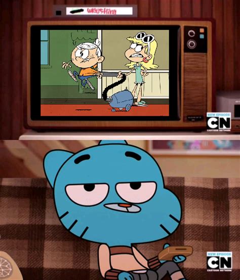 Gumball Watterson Watching The Loud House By Mikeeddyadmirer89 On Deviantart